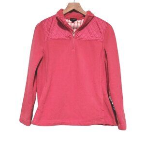Talbots Pink Fleece Quarter Zip Pullover Size Medium